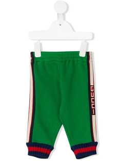 Gucci Kids спортивные брюки с логотипом на лампасах