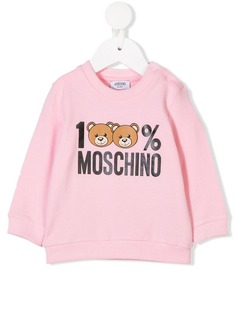 Moschino Kids толстовка с принтом логотипа
