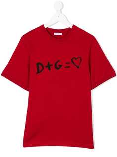 Dolce & Gabbana Kids футболка с принтом D+G