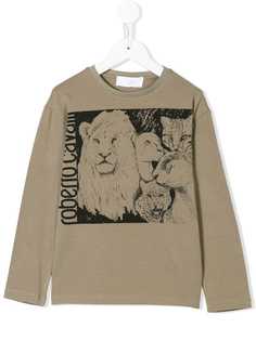 Roberto Cavalli Junior футболка со львами