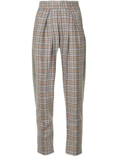 Anouki check tapered trousers