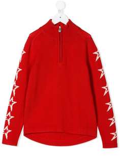 Perfect Moment Kids star half-zip sweater