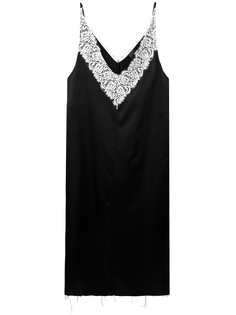 Yang Li платье-сорочка с кружевной отделкой