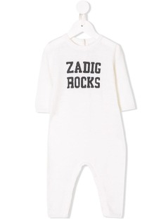 Zadig & Voltaire Kids комбинезон жаккардовой вязки с логотипом