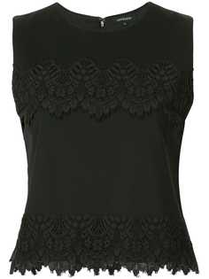 Loveless scallop lace detail tank top