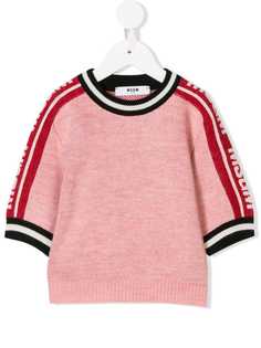 Msgm Kids трикотажный топ с логотипом