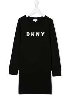 Dkny Kids TEEN logo print jersey dress