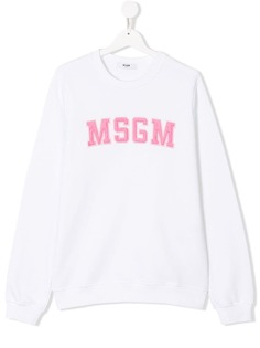 Msgm Kids топ TEEN с вышитым логотипом