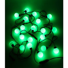 Гирлянда светодиодная Light Шарики-40мм 5м, 220-230V, черн. пр. зеленый
