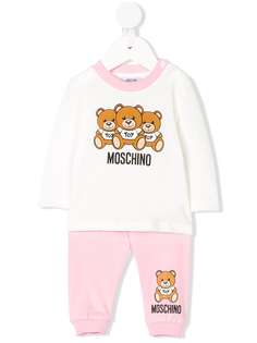 Moschino Kids спортивный костюм с принтом