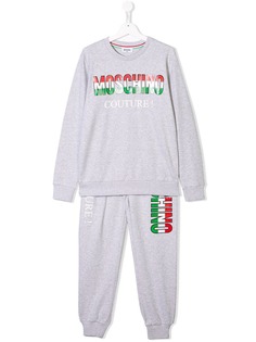 Moschino Kids спортивный костюм с принтом логотипа