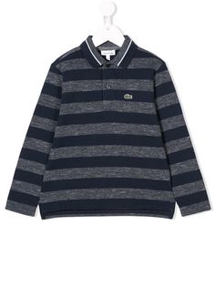 Lacoste Kids полосатая рубашка-поло