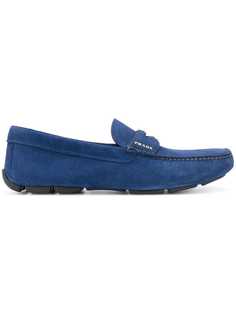 Prada logo driving loafers