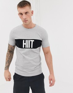 Серая футболка со вставкой на груди HIIT - Серый