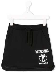 Moschino Kids короткая юбка с логотипом