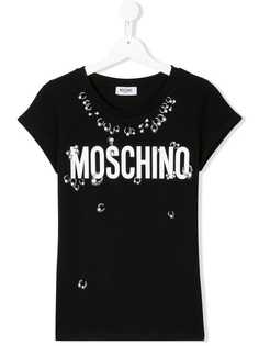 Moschino Kids футболка с логотипом