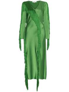 Dvf Diane Von Furstenberg платье с разрезом сбоку и бахромой