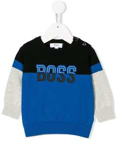 Boss Kids logo embroidered jumper