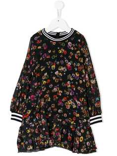 Givenchy Kids платье с цветочным принтом и оборками