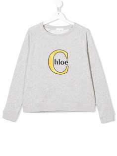 Chloé Kids толстовка с логотипом