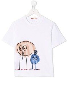 Marni Kids футболка с принтом