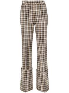 Beaufille прямые брюки Moretti с подвернутыми манжетами