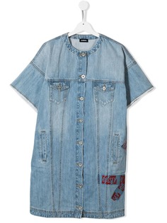 Diesel Kids джинсовое платье-рубашка