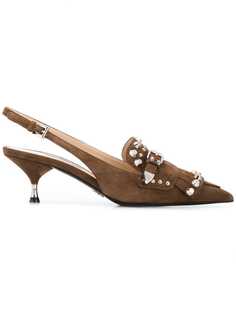 Prada studded pointed pumps