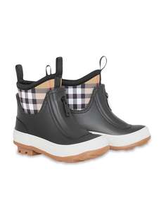 Burberry Kids Vintage Check Neoprene and Rubber Rain Boots