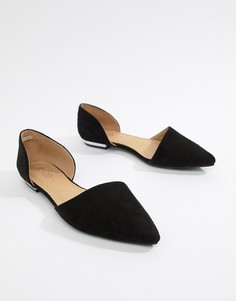 Черные туфли из двух частей на плоской подошве RAID Amy - Черный
