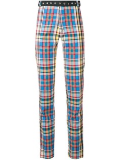 Marquesalmeida belted checked trousers