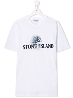 Stone Island Junior футболка с принтом логотипа