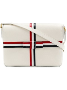 Thom Browne Gift Box Bag With Bow In Leather