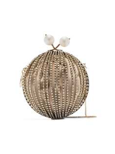 Rosantica beige Ruth crystal embellished sphere bag