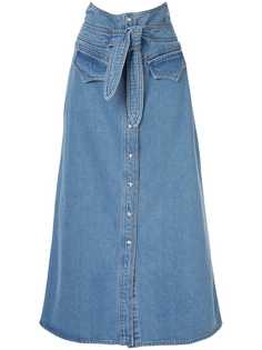 Nanushka длинная джинсовая юбка