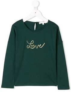 Chloé Kids футболка с вышивкой Love