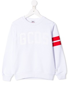 Gcds Kids banded sleeve logo sweatshirt