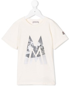 Moncler Kids logo mountain printed T-shirt