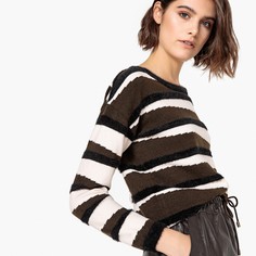 Пуловер с вырезом-лодочка с эффектом зебры La Redoute Collections