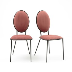 Комплект из 2 стульев из металла и велюра NOVANI La Redoute Interieurs