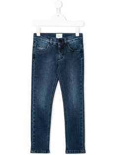 Fendi Kids выбеленные прямые джинсы