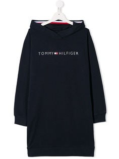 Tommy Hilfiger Junior платье-худи с логотипом