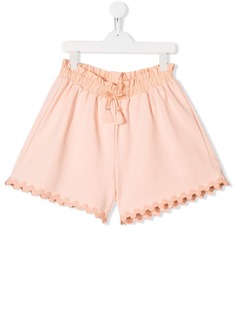 Chloé Kids шорты с отделкой по краю