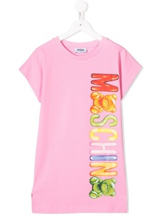 Moschino Kids платье-футболка с логотипом