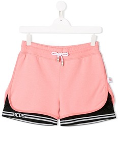 Gcds Kids TEEN drawstring logo print shorts