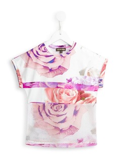 Roberto Cavalli Junior футболка с цветочным принтом