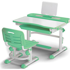 Комплект мебели (столик + стульчик) Mealux BD-04 XL Teddy green столешница белая/пластик зеленый
