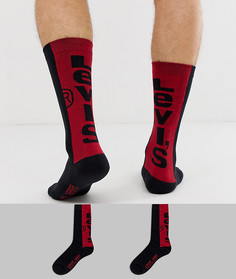 Набор из 2 пар спортивных носков с логотипом Levis - Черный