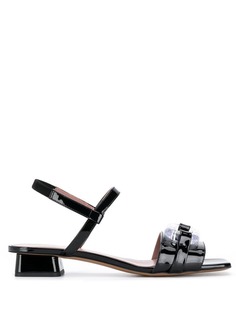 Rayne patent sandals