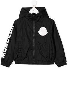 Moncler Kids logo hooded rain jacket